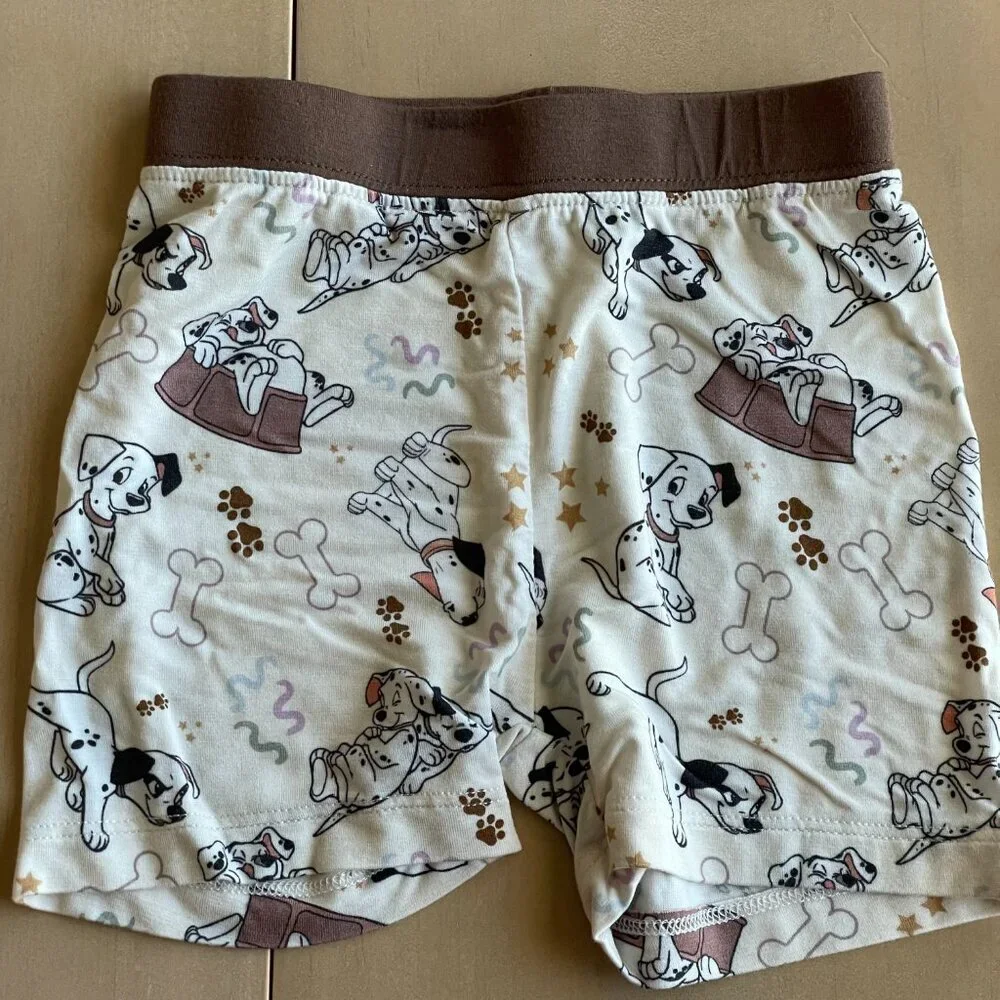 Bamboo Bliss Boutique Disney Cars & 101 Dalmatians PJs Shorts & Top, Sz 12-18 Mo